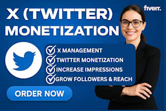 promote twitter x page link to complete monetization and increase earning