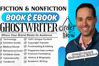 ghostwrite your nonfiction, romance, cybersecurity, medical ebook formatting