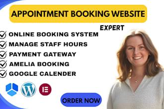 design wordpress appointment and booking website using amelia plugin
