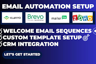 setup email flows targeted email lists newsletters brevo klaviyo zoho mailerlite