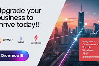 create a full nocode web app with weweb xano supabase adalo 10web
