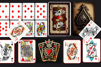 custom playing card design card game design card illustration card game template