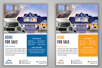 design flyers, postcard, door hanger, billboards and real estate yard sign