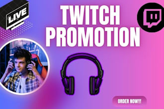 do organic twitch promotion for your livestream to attain massive live viewers