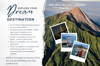 provide a unique, personalized travel itinerary to any destination