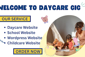 do kindergarten website childcare website wordpress website school  backlink