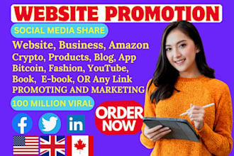 promote your website product, games, amazon books blog affiliate link any link