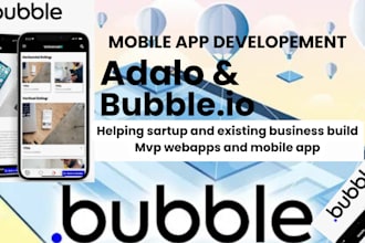 build no code bubble io mvp, saas web app, CRM, dashboard or portal