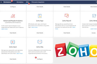 setup,customize zoho crm zoho recruit zoho people zoho books zoho cliq zoho desk