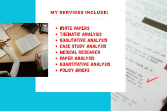 research and summarize white papers, policy briefs, and ngo reports