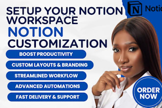 setup notion workspace, automation, templates and dashboards