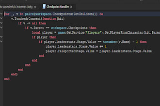 develop a full roblox game with custom scripting and design