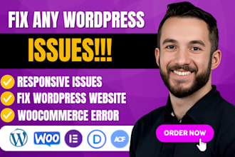quickly fix wordpress errors bugs woocommerce issues and customize theme
