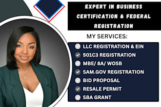 do mbe wosb 8a certification uei sam llc registration 501c3 tax exempt nonprofit
