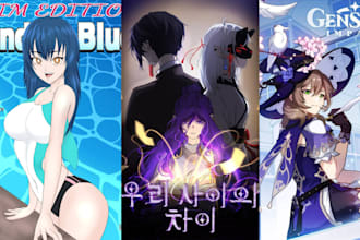 draw webnovel anime webtoon cover art shonen dnd anime couple book cover design