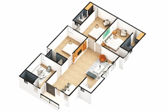 redraw floor plans for real estate agents, or property managers