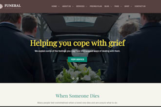 build squarespace funeral website casket website memorial tribute website