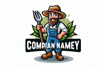 design meaningful  farmer mascot logo within new concepts