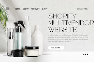 create shopify multivendor ecommerce website, build shopify multivendor store
