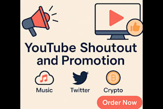 do youtube promotion shoutout for your video with organic 12 million views