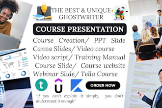 create course presentation, course slide, webinar slide, tella slide, PPT slide
