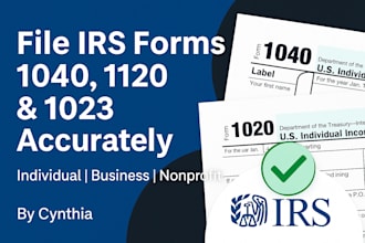 file your irs form 1040 1120 1023
