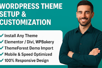 install wordpress themeforest customize elementor wp bakery divi beaver builder