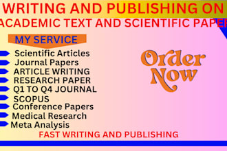 write quality academic texts scientific papers conference papers, meta analysis