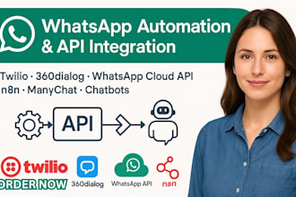 setup whatsapp automation whatsapp business api n8n whatsapp twilio, 360dialog