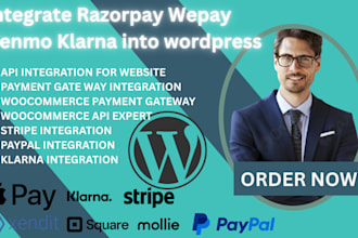 payment gateway integration API paypal stripe klarna with wordprress woocommerce