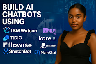 build ai chatbots using ibm watson,rasa,tidio,kore ai,flowise,snatchbot,manychat