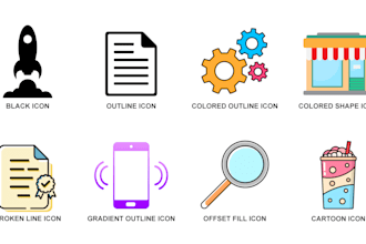 make icon design custom for website, app, and ecommerce