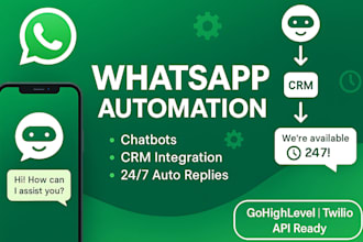 whatsapp automation, ai chatbot, n8n, fix flow, CRM, twilio, gohighlevel bot