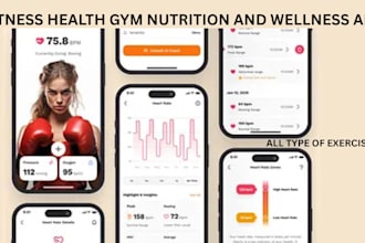 develop health and wellness app sport app nutrition and gym app