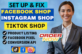 launch your tiktok, instagram and facebook shop with dropshipping setup