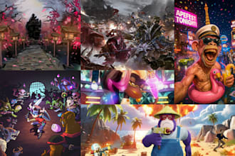 design steam capsule art game banner concept art UI environment assets character
