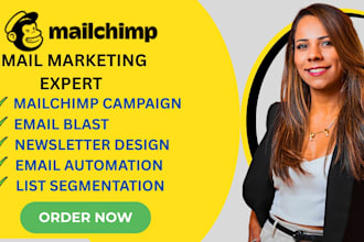 set up mailchimp campaigns, email automation, newsletters and list segmentation
