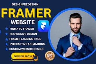 design or fix responsive framer, webflow template, figma to framer customization