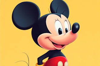 make a couple portrait in disney cartoon illustration