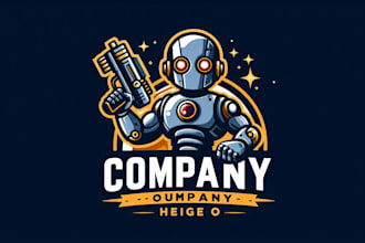 design an astonishing robotic general mascot logo in high definition