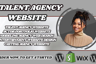 talent agency website modeling agency web design actor portfolio website