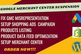 fix google merchant center suspension and misrepresentation setup shopping ads