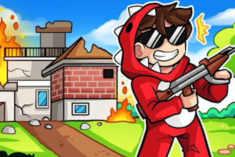draw cartoon thumbnails in roblox, minecraft and many styles