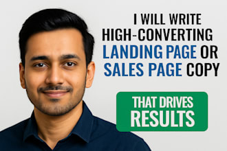 write high converting landing page or sales page copy that drives results