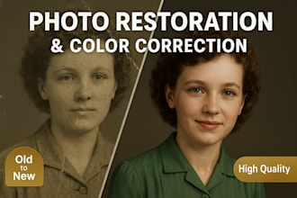 professionally restore and color correct your old or damaged photos