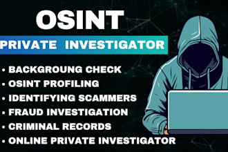 background check for UK and US citizen as detective osint private investigator