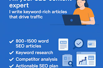 write SEO optimized blog posts and website content