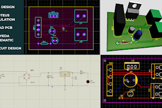 design and simulate your pcb circuit in proteus, easyeda, and kicad