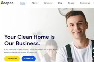 build cleaning service website, house, office cleaning, booking koala website