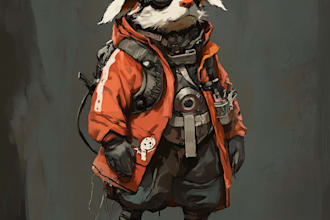 do stylized character concept art and illustration for you
